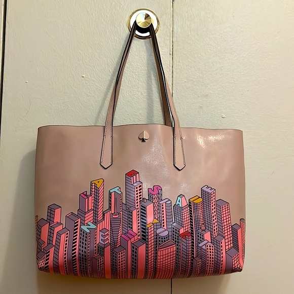 kate spade Bags Kate Spade Rock Center City Skyline Large Tote Rare
